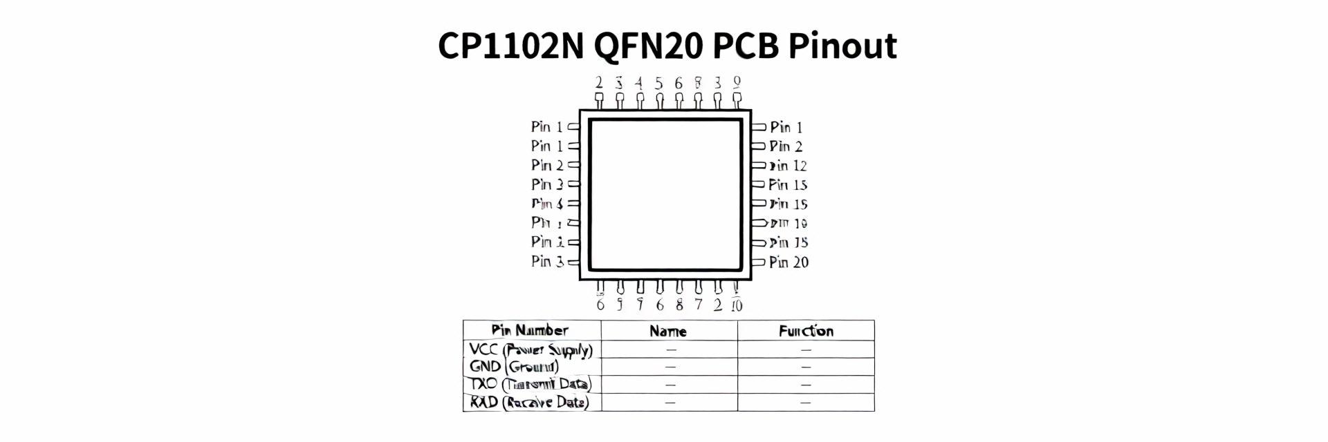 CP2102N-A02-GQFN20R Pinout & Footprint: Quick Data Guide